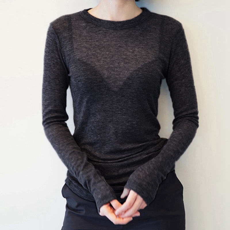 T Shirt Women Cotton Elastic Basic 