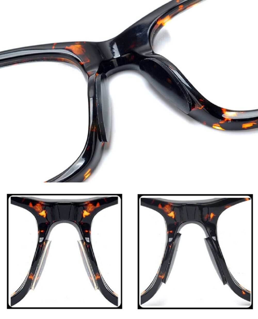 5 Pairs Pack Eyeglass Nose Pads / Anti-Slip Comfort Glasses Retainers / Self Adhesive Soft Silicone Nose Pads. 