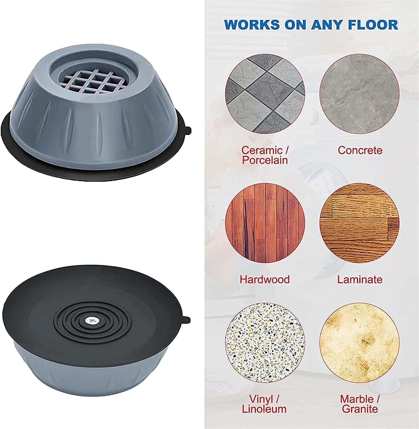 4PCS High Quality Washing machine shock pads Non-slip mats Refrigerator Anti-vibration pad Quality. 