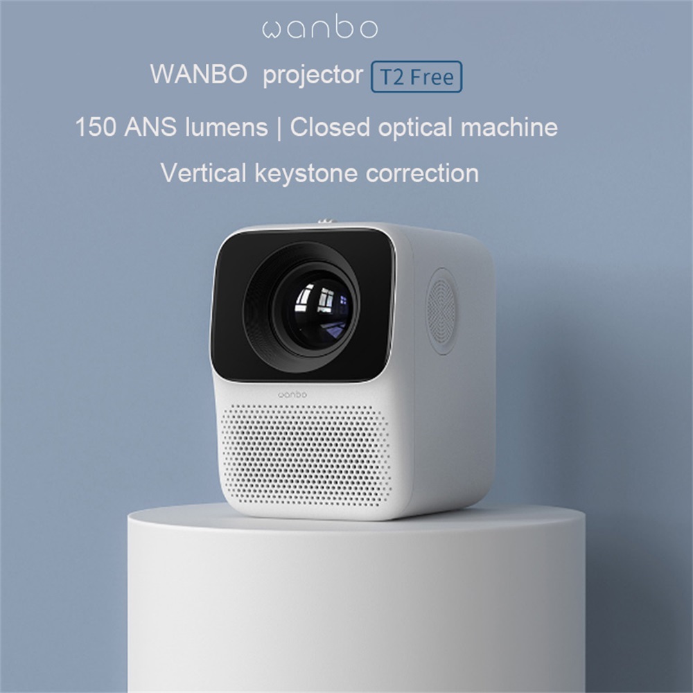 WANBO T2 Free Mini Projector Portable 1080P HD Smart 150ANSI Manual 40-120 Inches. 