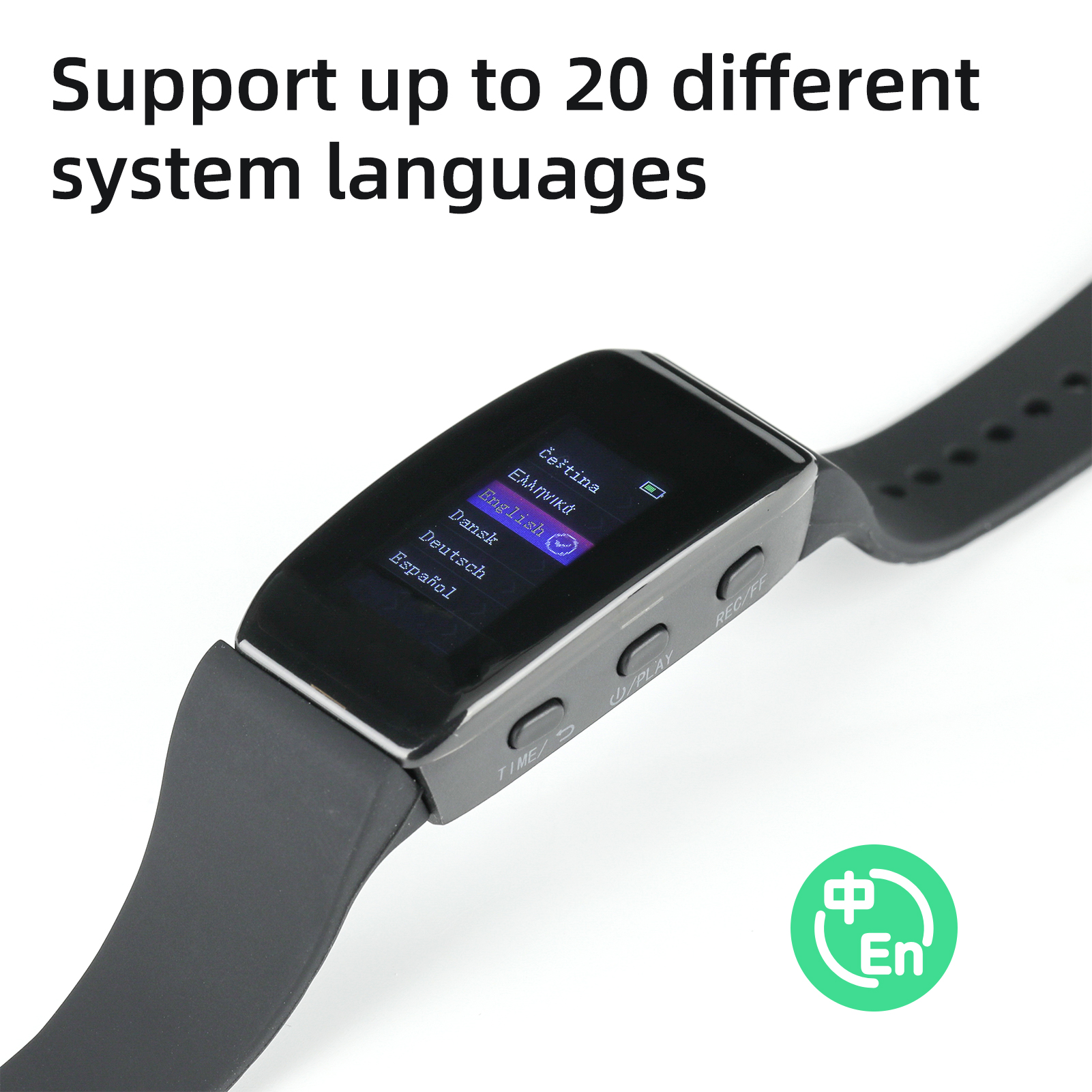 16GB Digital Voice Recorder Watch Audio Dictaphone with Color Screen Display Detachable Wristband MP3 Music Player Voice Activated Recorder Support Date and Time Setting/Password Protection. 
