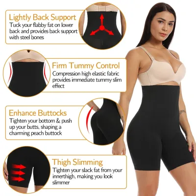 US Women Slimming High Waisted Body Shaper Tummy Tuck Seamless Control  Panties 