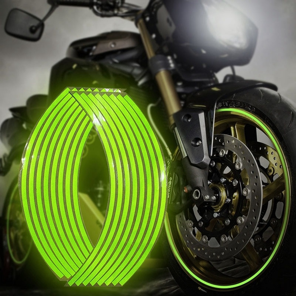 neon green bike stickers