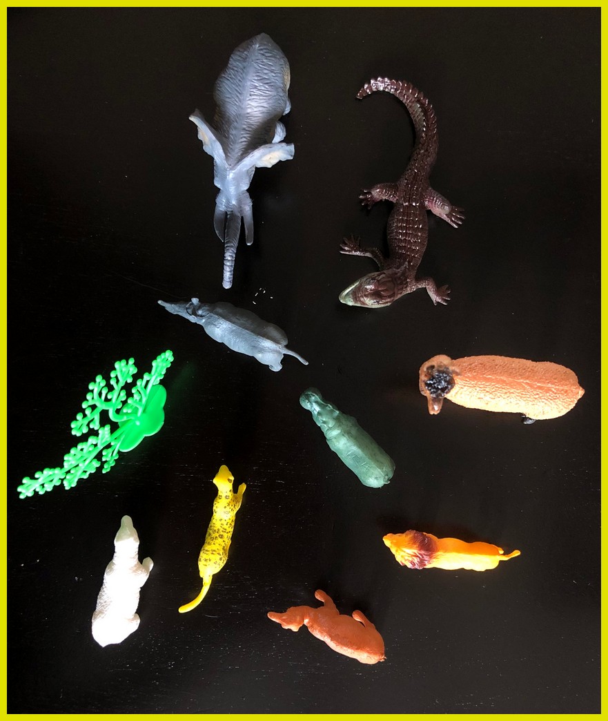 Royal's Animal Set 1: 666C Wild ANIMAL Toys Solid PVC Plastic Animal World small size nine Animals Set toys. 