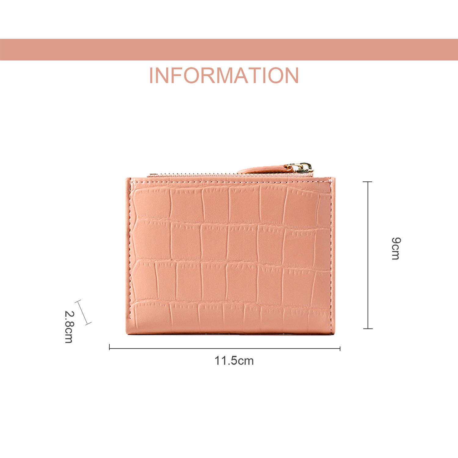 David Jones Paris Crocodile Pattern PU Leather Wallet Card Holder Organiser for Women and Gilrs. 