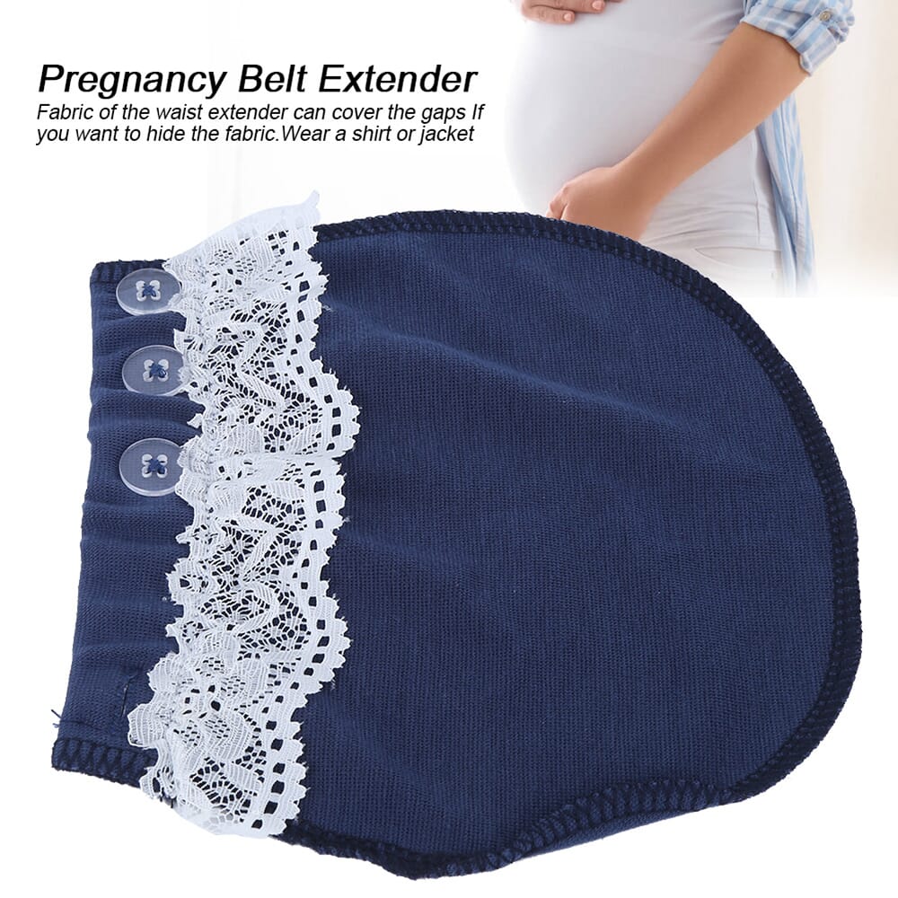 Adjustable Maternity Pants Extender Pregnancy Waistband Belly Belt Button Extender. 