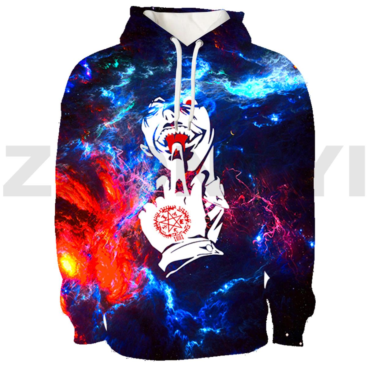 New Anime Hellsing Hoodies Men 3D Print Manga Alucard Eyes Sweatshirt Teenager Casual Long Sleeve Couple Clothes Cosplay Costume