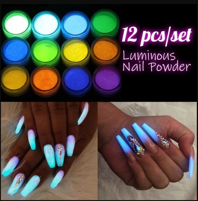 fluorescent nail powder