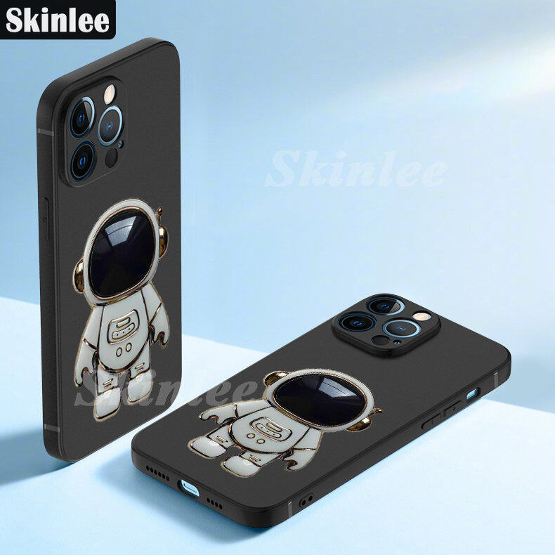 Phone Case ZTE Blade V40 DESIGN Back Cover Soft Rubber Cases + Astronaut Stereo Stand Spaceman Slot Holder Casing for ZTE Blade V40 Design Cover Cases. 