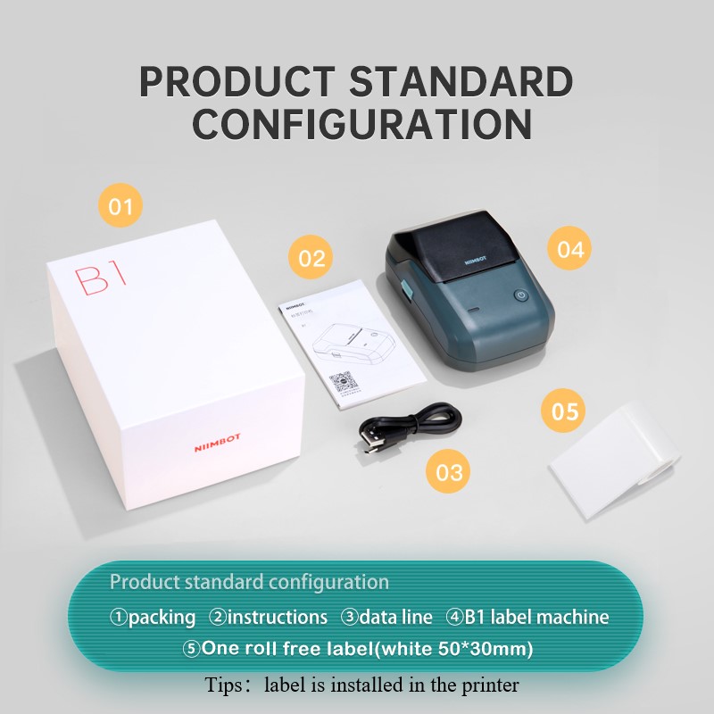 Ink Free Label Printer, Barcode, Food Label, Clothing Tag, Thermal Sensitive Adhesive, Small Label Machine, Commercial Portable Small Printer In Supermarkets. 
