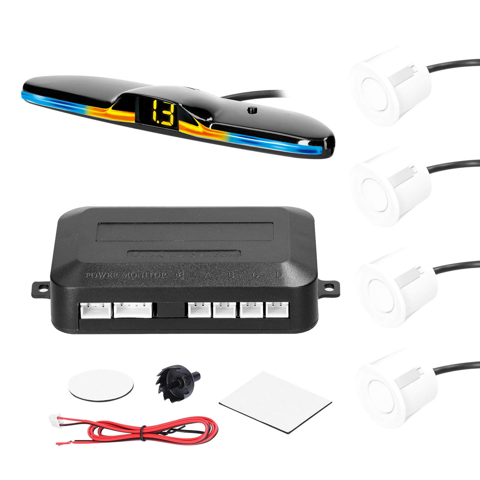 Car Parking Sensor Rear Reversing Radars System with 4 Parking Sensors ...