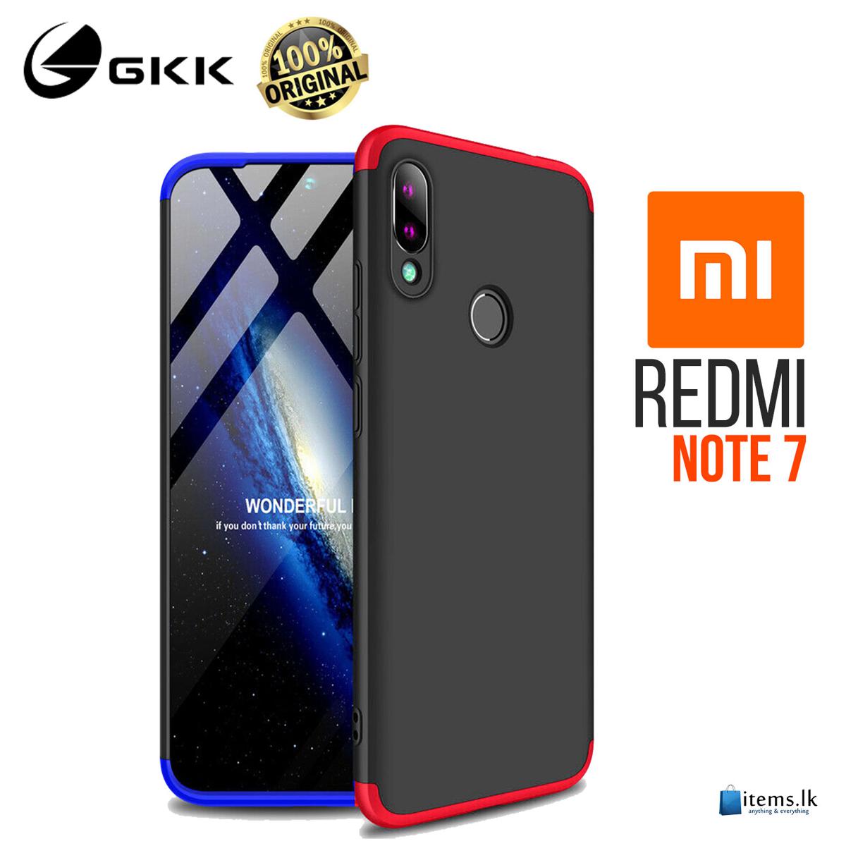 GKK 360 Protection Case Dual Tone Front and Back Case Full Body Cover Xiaomi Redmi Note 7