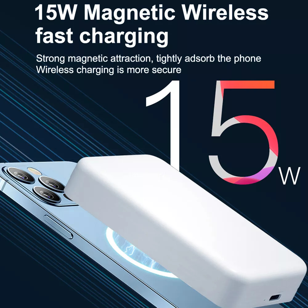 Apple Magsafe Battery Pack 5000mAh / 10000mAh Wireless Magnetic PowerBank for Iphone. 