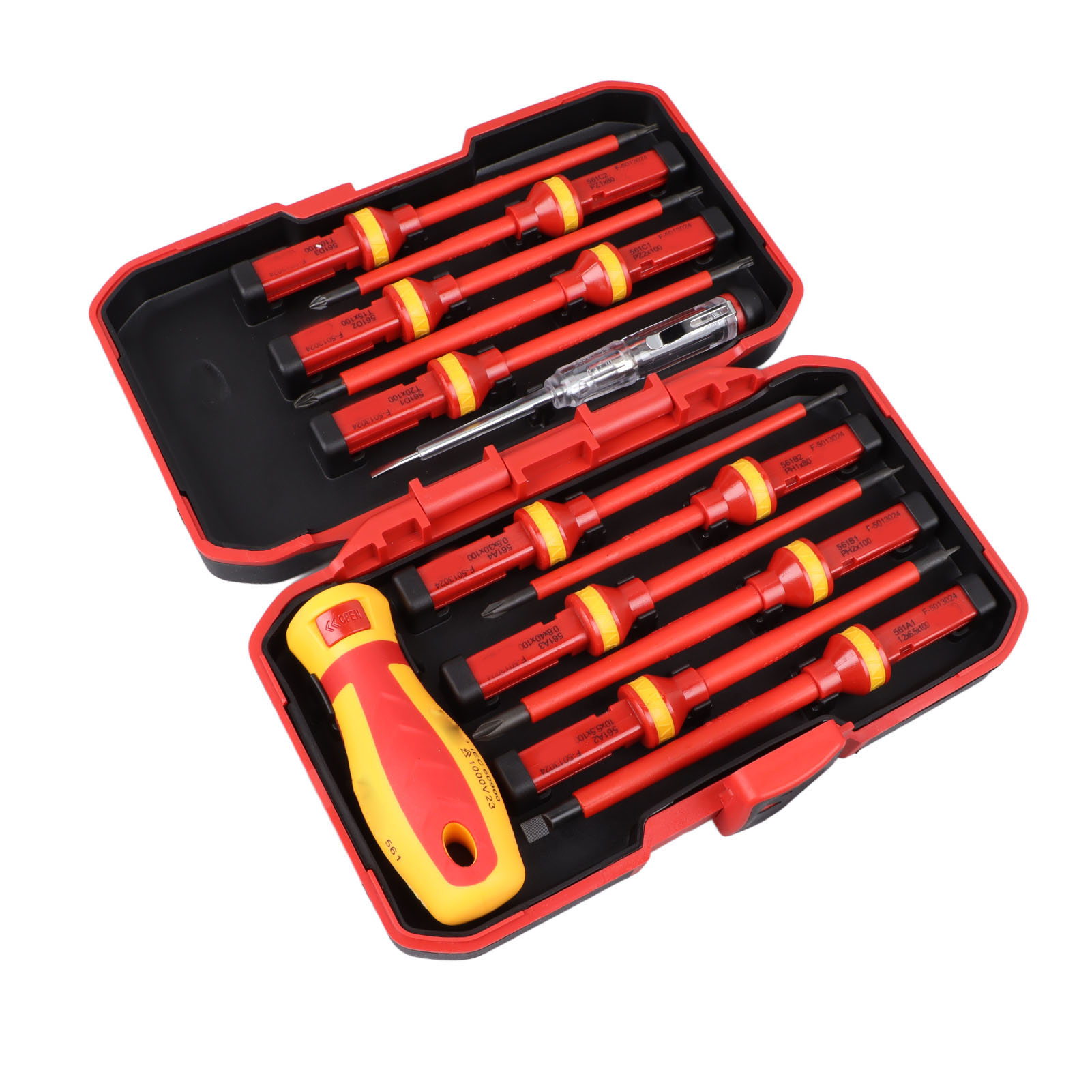 Insulated Screwdrivers Set Certified Durable Electrical Screwdriver Set Ergonomic Handle Interchangeable for Repairing. 