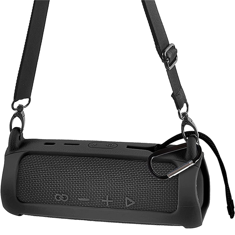 2X for JBL Flip 6 Case Cover Audio Storage Bag with Shoulder Strap Carabiner Travel Carrying Protective Storage Bag. 