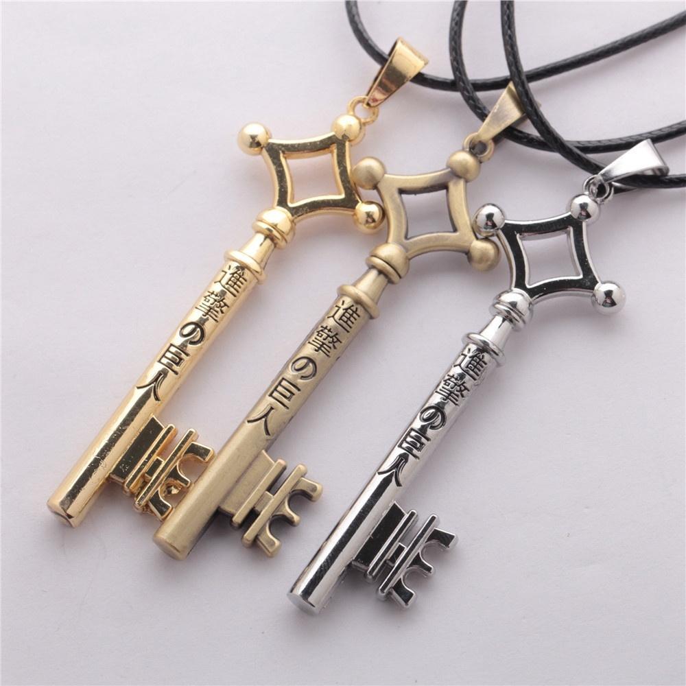 【Alizeker Mall】Gifts 3 Colors Attack Titan Key Necklace Metal Pendant Eren Cosplay LKTTT Toy New. 