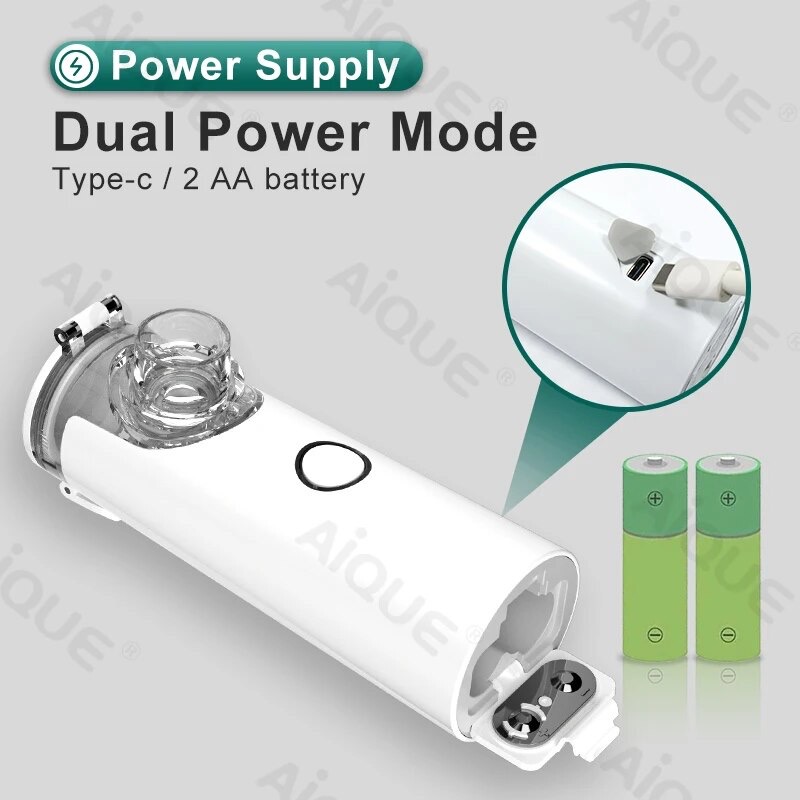 AiQUE Handheld Portable Nebulizer for Babies Kids Adults Silent Steam Nasal Aspirator Humidifier Inhaler Tools Nebulizer Asthma. 