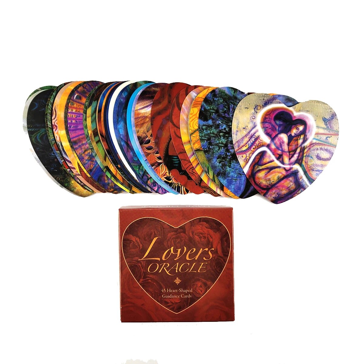 【Serendipity party】Lovers Oracle: Heart-Shaped Fortune Telling Cards Full For Guidance Fate Tarot Board Games Friends Party