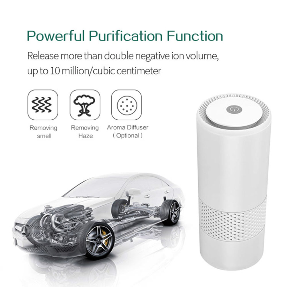 KOGEEK Portable Air Purifier Ionizer Negative Ion Generator Mobile Air Cleaner USB Charge Air Fresher for Car Home Office