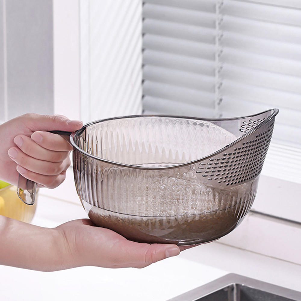 Rice Washing Machine Kitchen Rice Drain Basket Household Drain Basket Shopping Basket With Handle Japanese Rice Washing Sieve. 