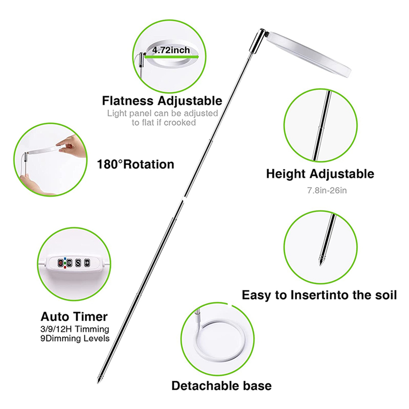 2X Grow Lights for Indoor Plants, Full Spectrum LED Halo Plant Light with Stand Height Adjustable Auto Timer, for Plants. 
