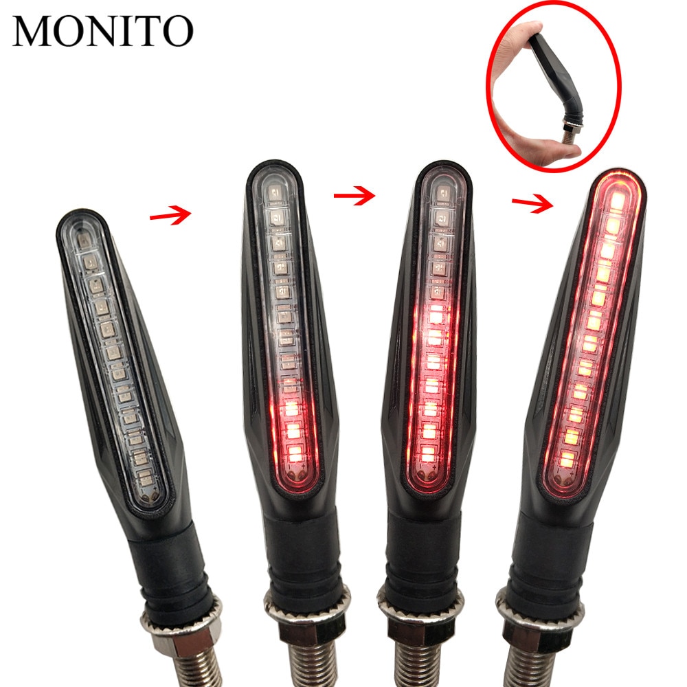 【1 Pair Purple】 Motorcycle Signals LED Lights Flowing Flashers For YAMAHA YZF R1 2005 2006 2007 2008 2009 2010 2011 2012. 