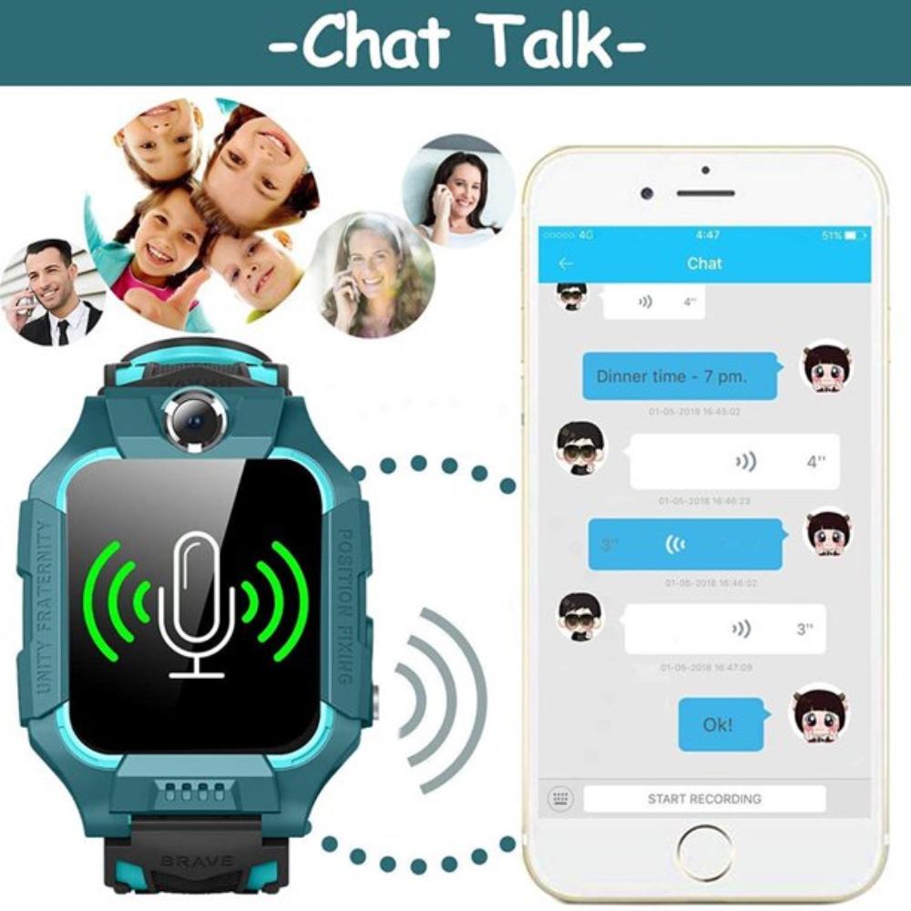 Z6F Kids Smart Watch SOS GPS Phone Watch IP67 Waterproof Remote Photo Voice Chat Smartwatch For Ios Android Child Boy Girl Gifts. 