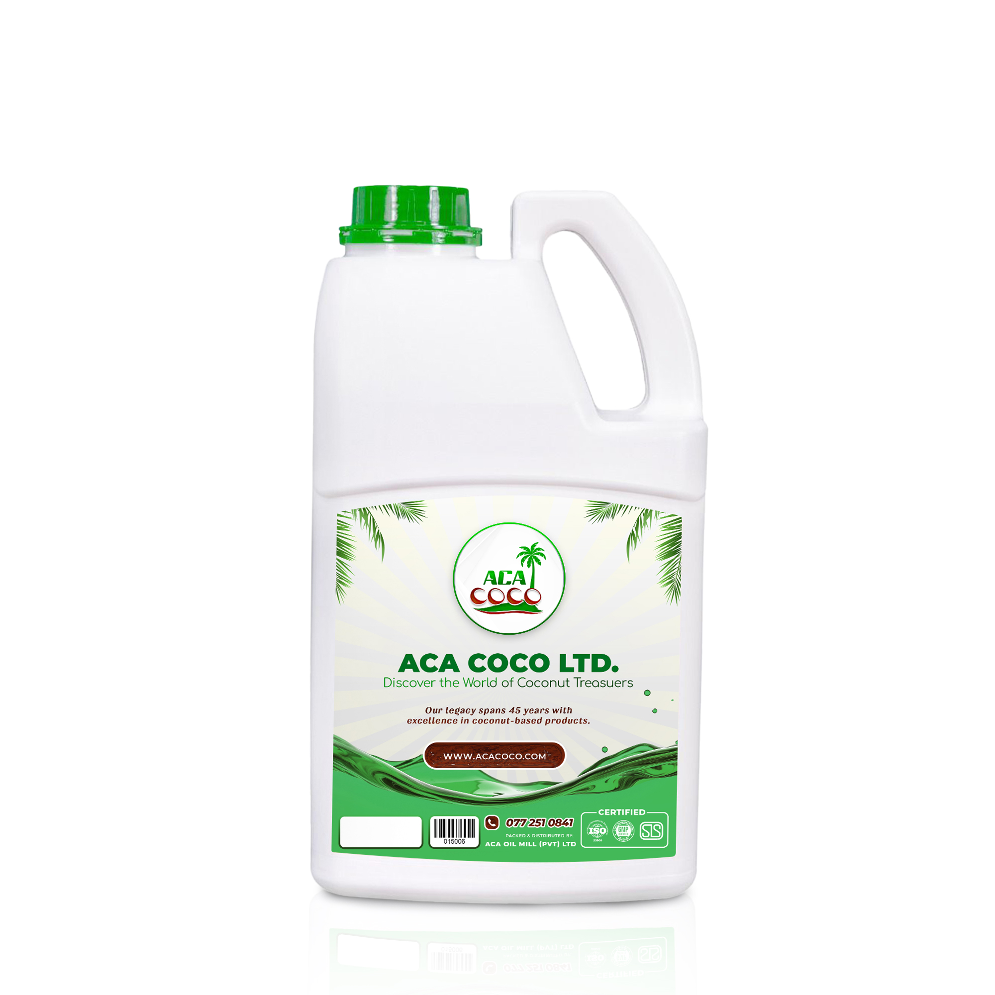 Nelum Refined Coconut Oil 3L Can - Ideal for High-Heat Cooking, Frying, Baking, and More. 