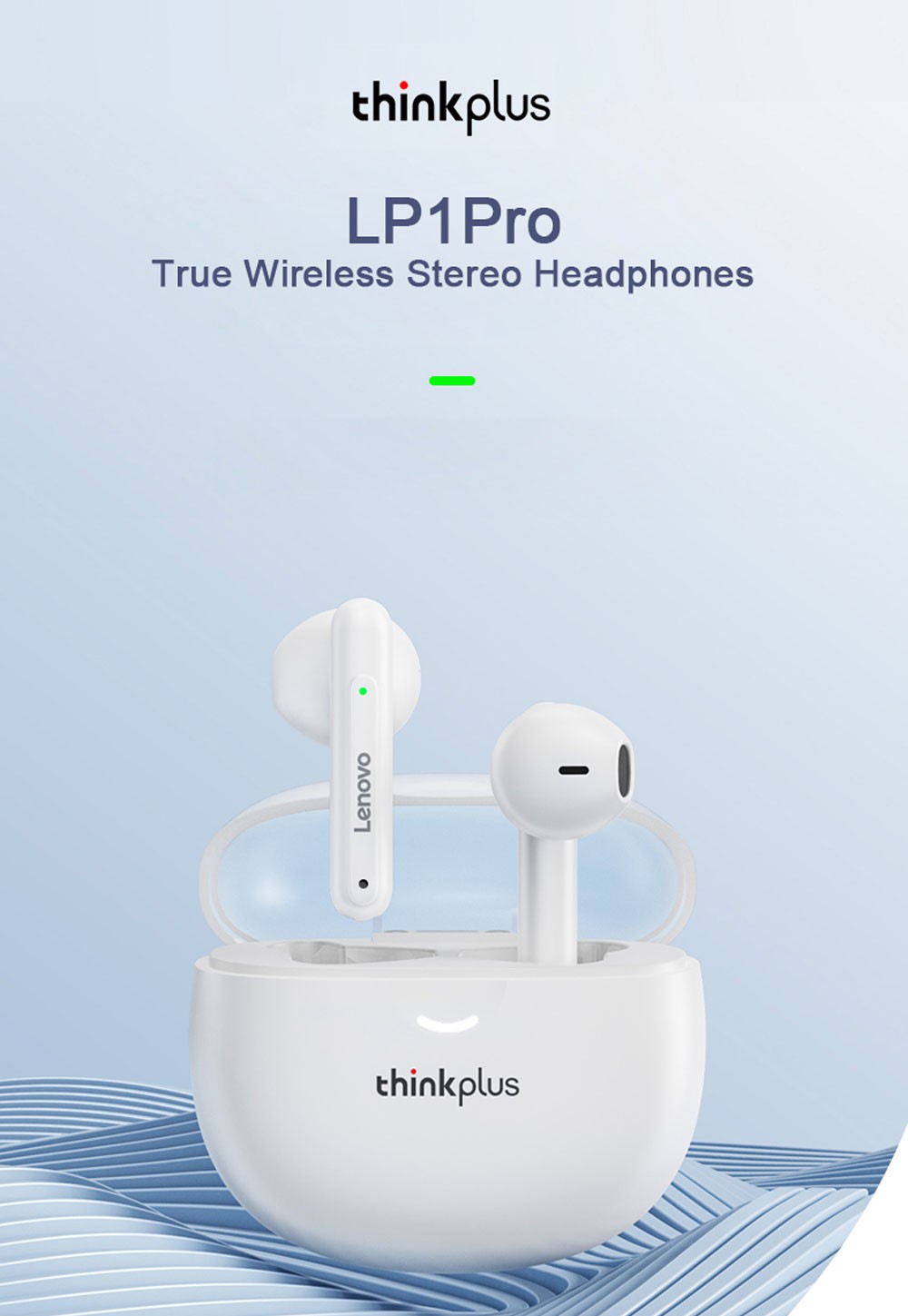 Lenovo LivePods LP1 Pro Wireless Earbuds. 