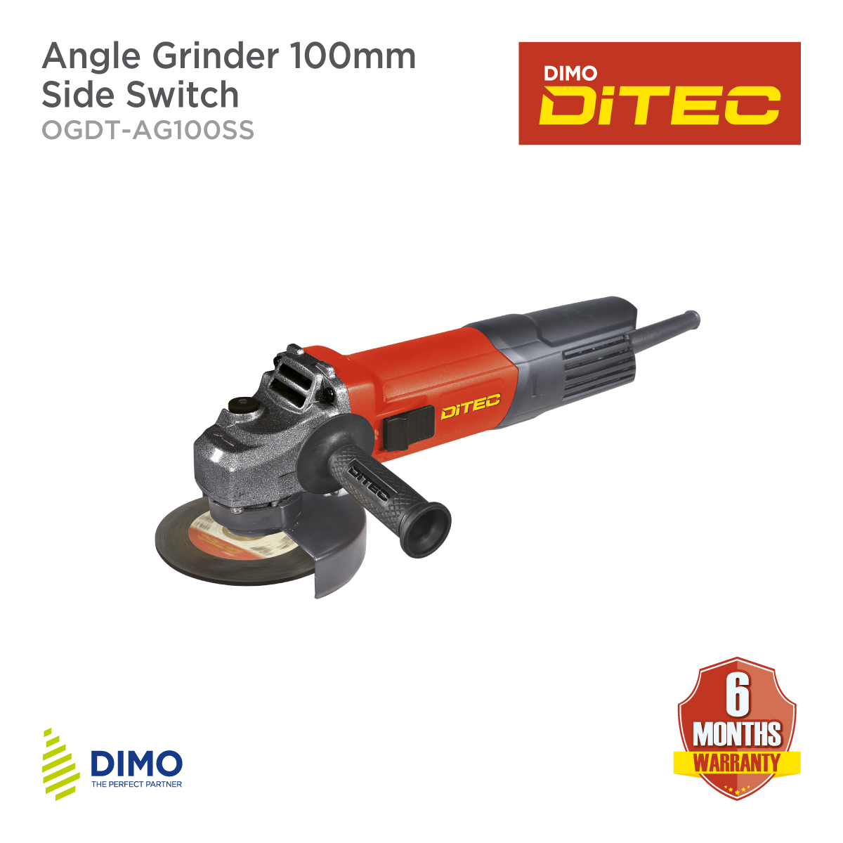 DITEC Angle Grinder 115mm - side switch