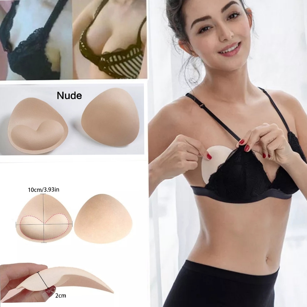 Sexy woman swimsuit padded sponge foam push up enhancer chest cup breast  bikini swimwear inserts invisible bra pad