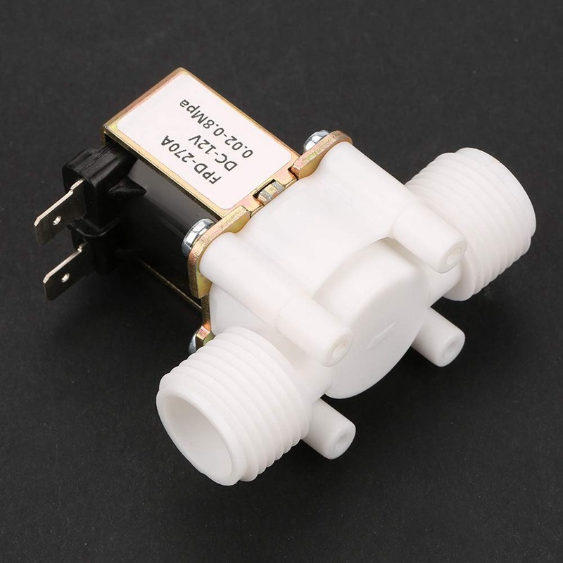 Dc12v N/C Normally Closed Water Solenoid Valve G1/2-Inch Plastic Electrical Solenoid Valve For Automatic Water Lines On and Off. 