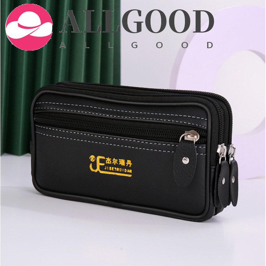 【ALLGOOD】Cow Leather Belt phone bag Unique purse Waist bag for men waist pack Leather Purses and bags Hang purse purse. 