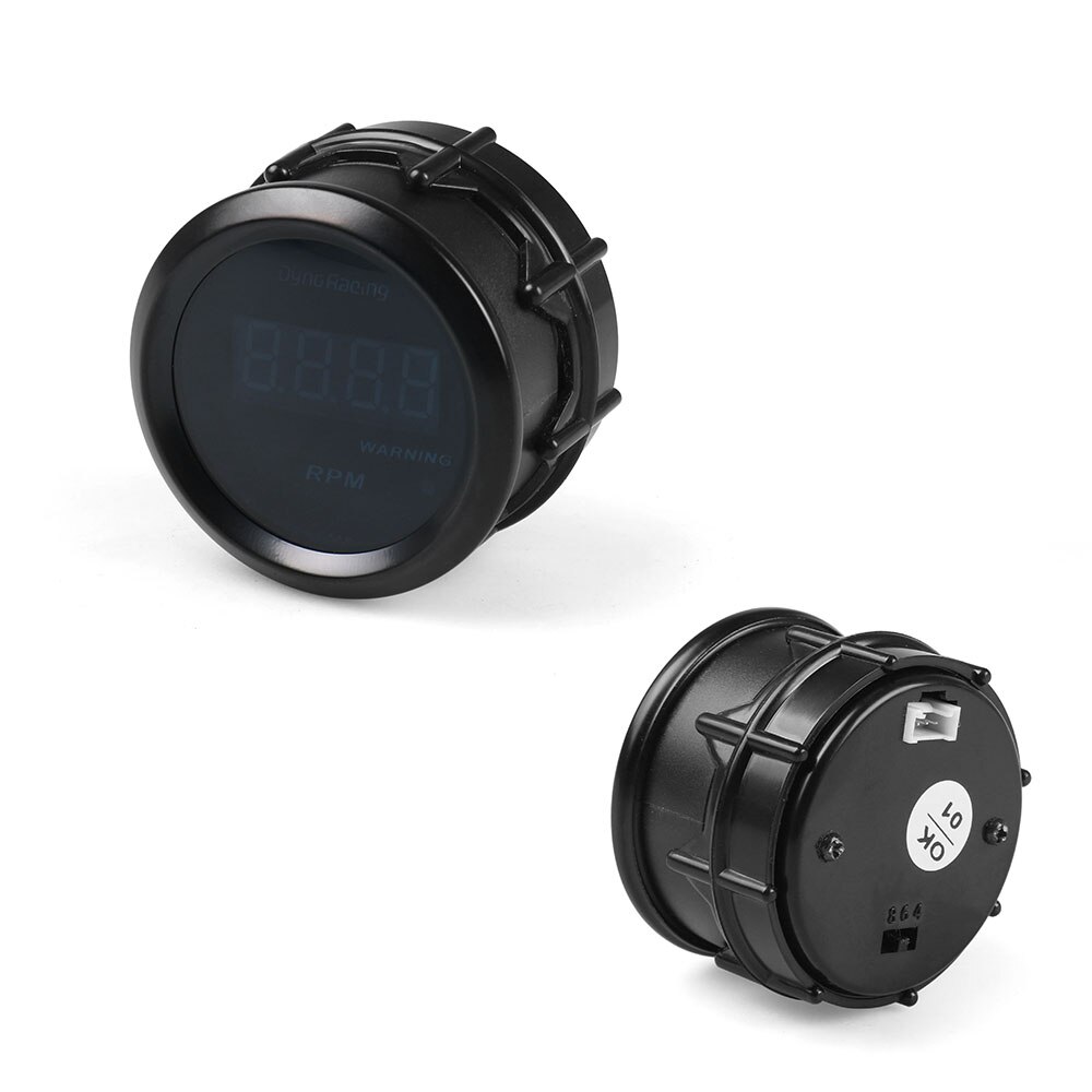 【0513yibiao2838】 Dynoracing 2" 52mm Digital Tacho Tachometer RPM Gauge Blue Led Car Meter Display. 