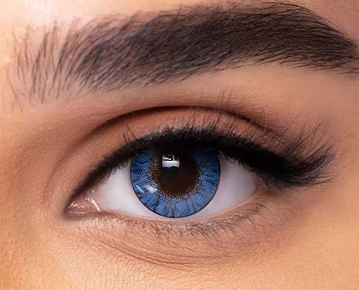 Colour TRUE SAPPHIRE - Fresh Look tsel Color Blends Contact Lens - Full Set - Color Contact Lens (Replacement Cycle: 12 Month). 
