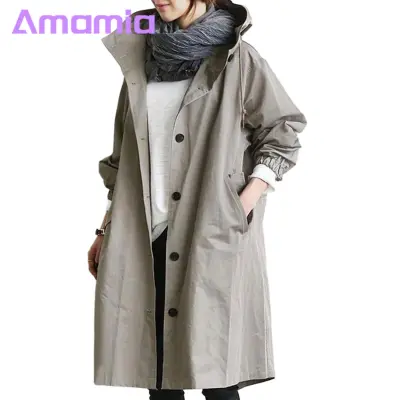 Lightweight trench coat hot sale plus size