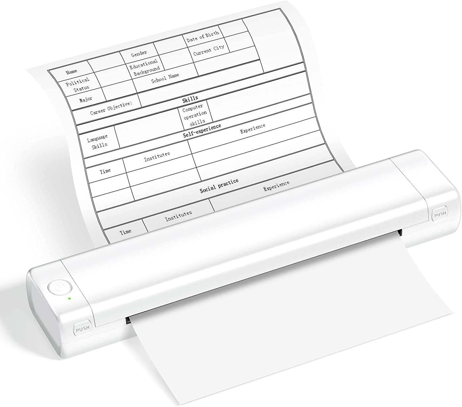 PhomemoM08F Mini Homework Test Paper Inkless Office Portable A4 Thermal Error Printer. 
