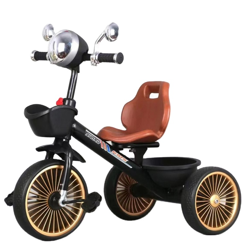 LazyChild 2024 New Creative Children's Pedal Tricycle Bicycle Push Stroller Baby Three-Wheeled Children's Bicycle with Music and Lights Model TS1988 White. 