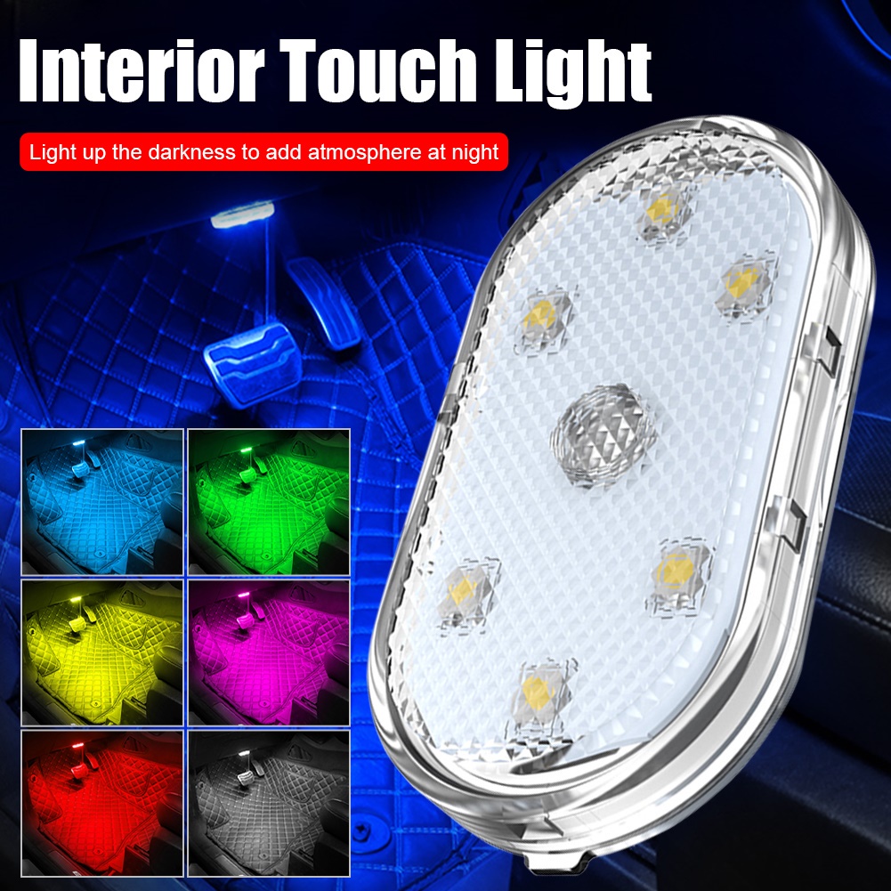 USB MINI Lights Magnetic Touch Light Ceiling Lamp Indoor Car Lighting SB Rechargeable Ceiling Reading Light Map Dome Light Car Interior Light. 
