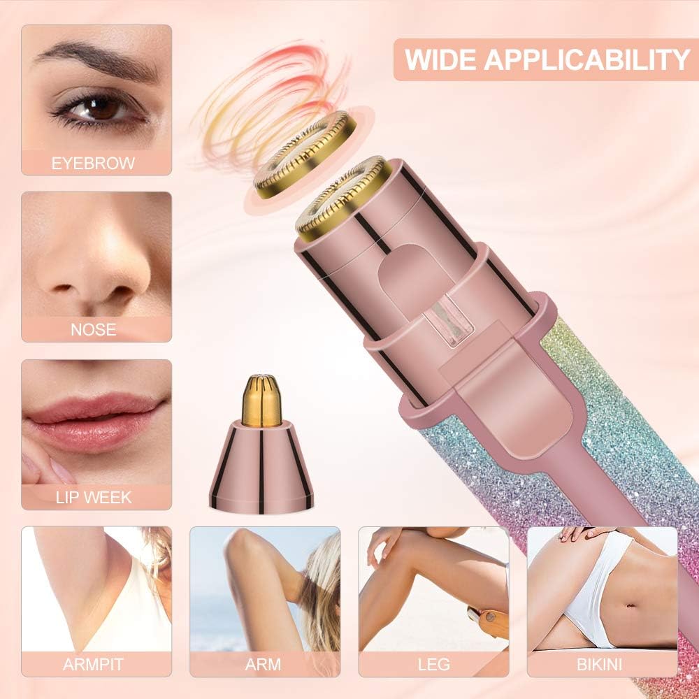 2 in 1 Mini Electric Epilator And Hair Remover For Body And Facial Hair Rechargeable. 