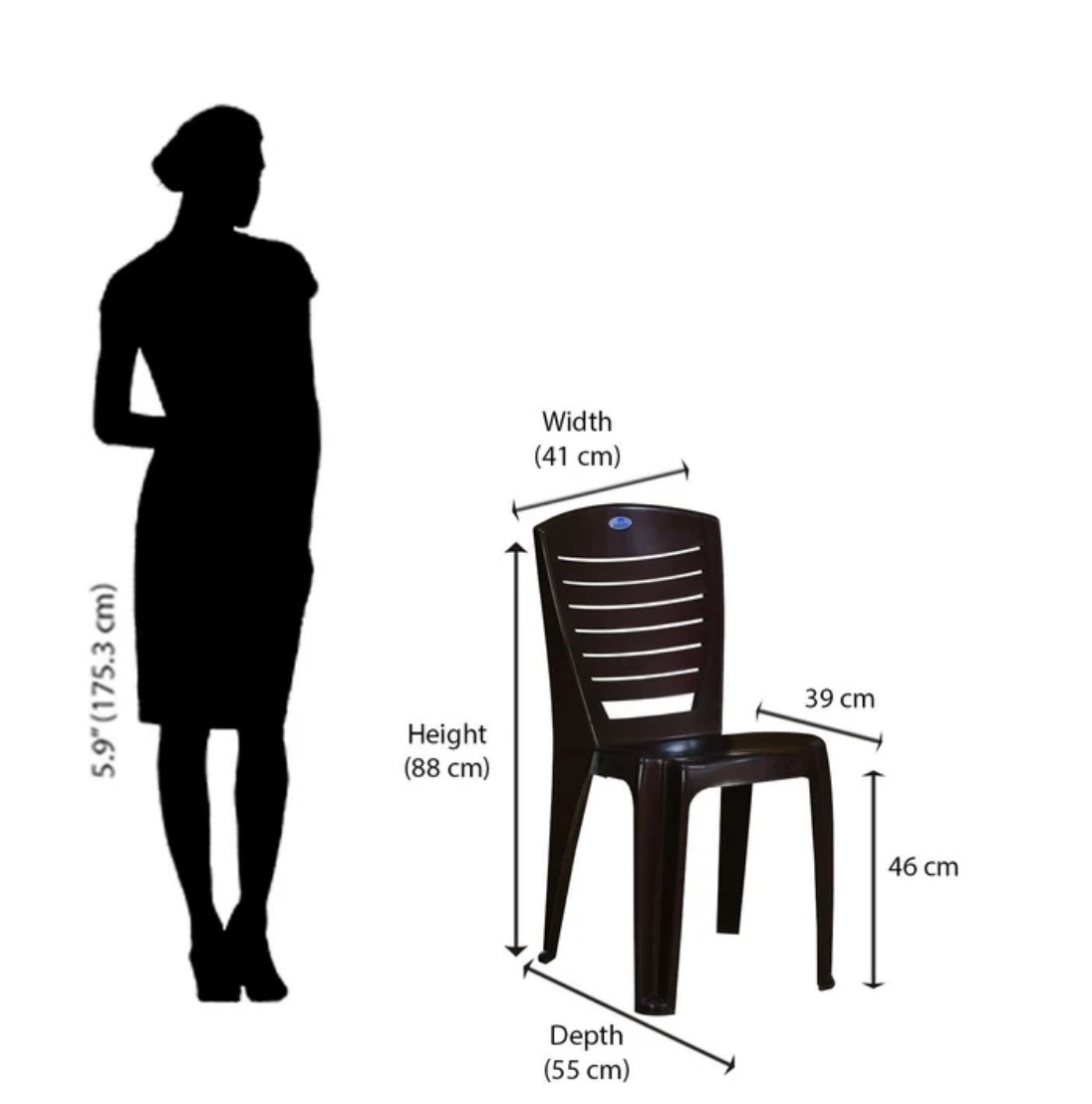 Nilkamal Opal Armless Chair. 