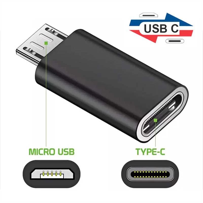 Type C To Micro USB Adapter Connector For Phone Tablet Micro USB Male to Type C Female Converter