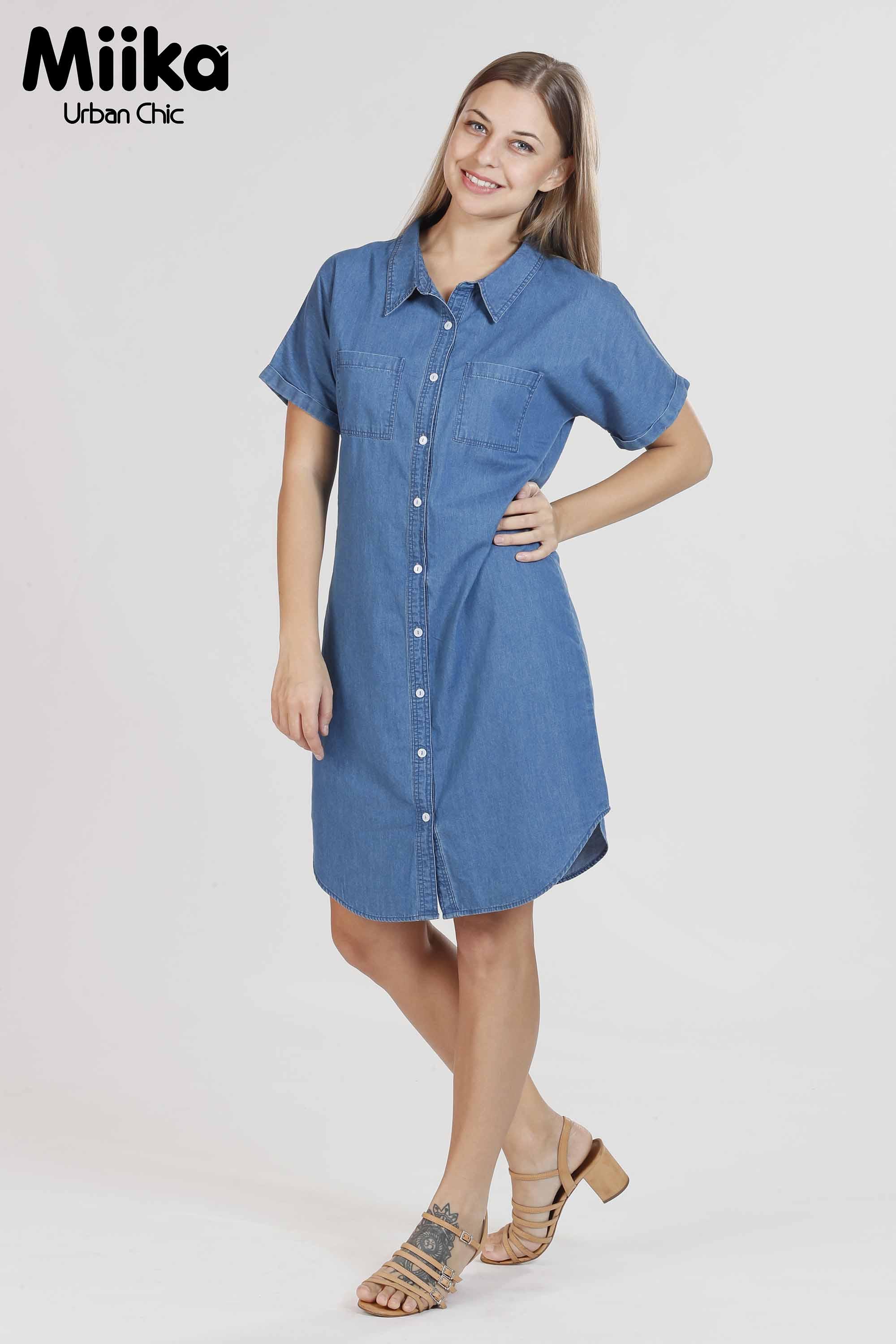 womens denim shirt dress uk