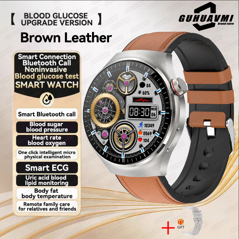 Medical Grade Uric Acid Blood Fat Smartwatches Men ECG+PPG Blood Glucose Heart Rate Blood Pressure Health Monitoring Smart Watch. 