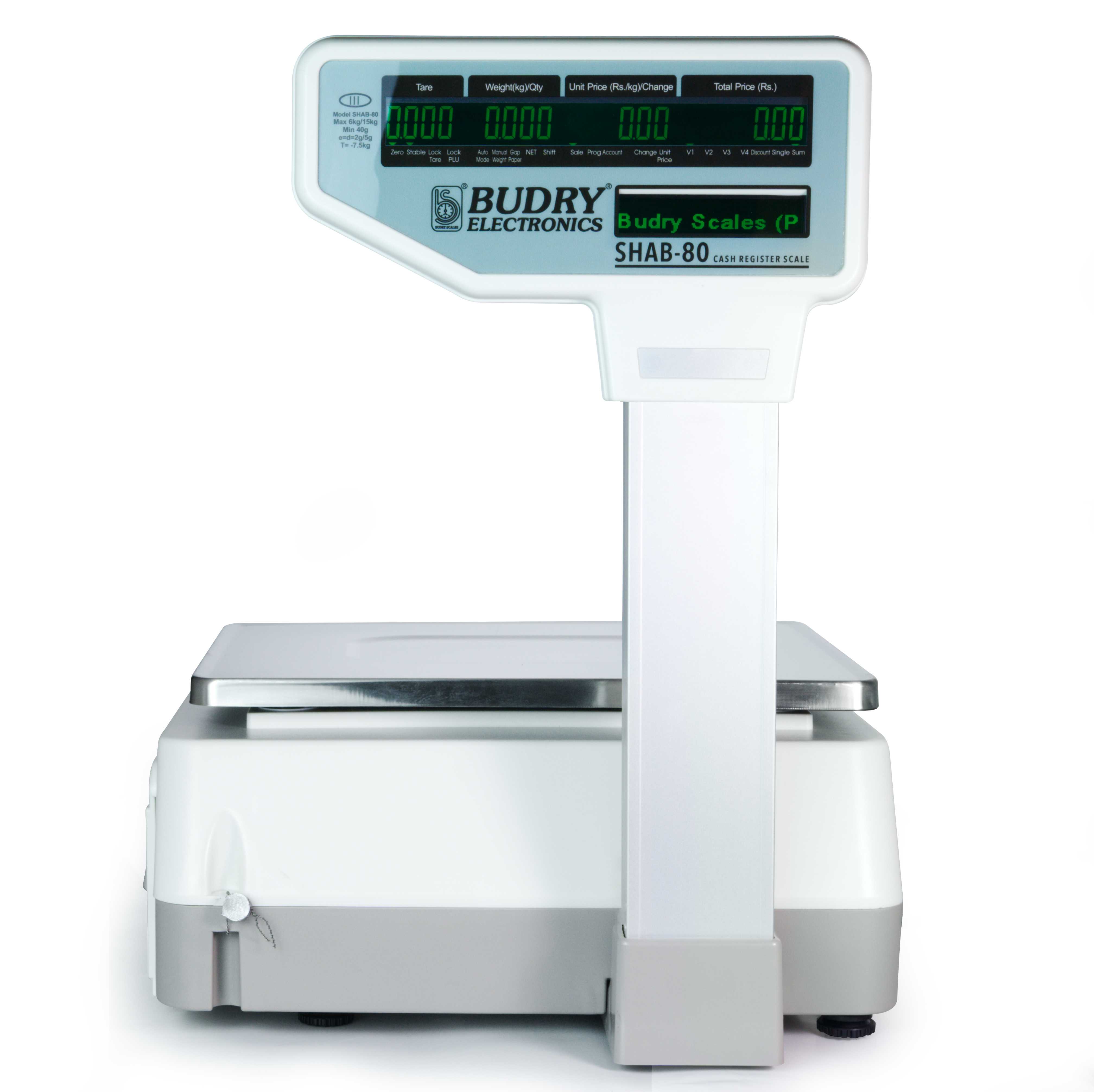 BUDRY SHAB 80 – 15kg Electronic Bill Printing Scale. 