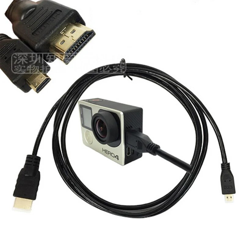 【All Of Me】HDMI Cable Data line For Xiaomi yi 4k GoPro Hero 8 7 6 4 3+ SJCAM SJ4000 Yi 4k EKEN H9 Action Camera Accessories