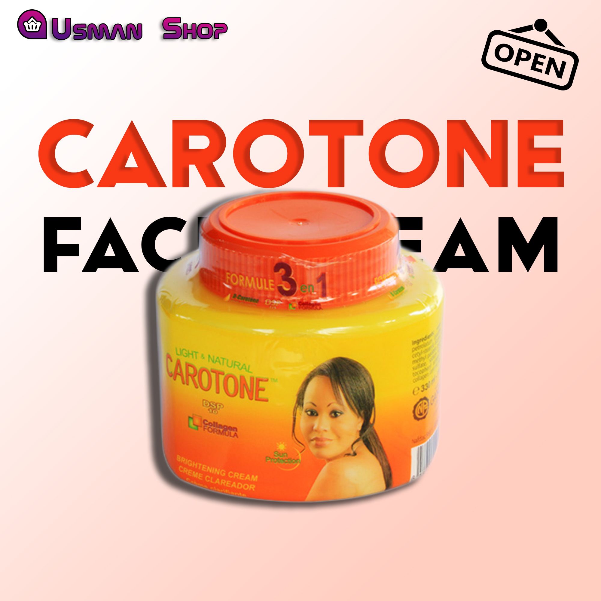 Carotone Light & Natural Carotone Dsp 10 Collagen Formula Face Cream Carotone Face cream 135ml. 
