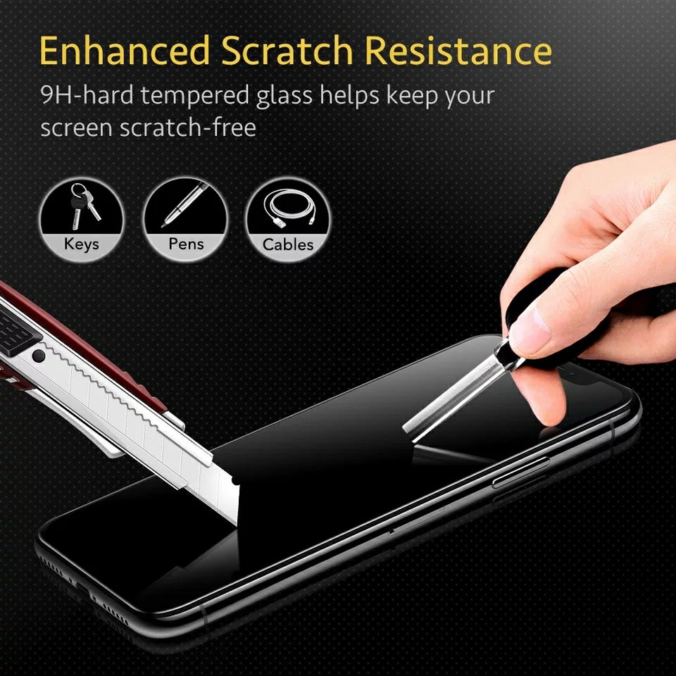 iPhone XR Tempered Glass Screen Protector - Full glue. 