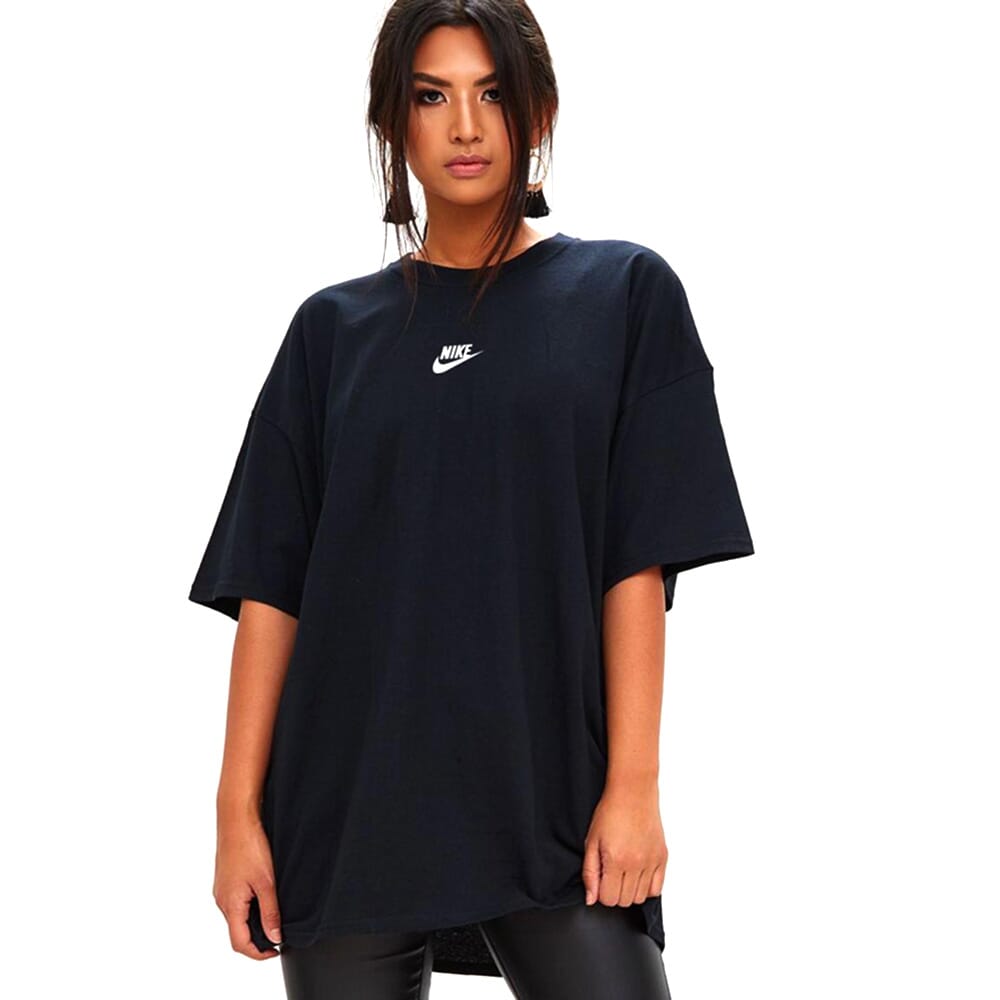 Nike Oversized Plain T-Shirt for Womens Sb Heritage Logo Club casual Tee heavyweight cotton Oversized Black T shirt