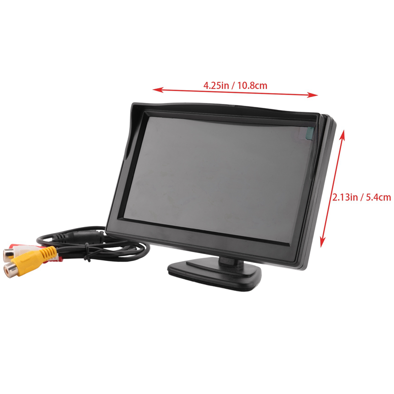 OYPFXMI 6pcs 5 Inch 800X480 TFT LCD HD Screen Monitor with Dual Mounting Bracket for Car Backup Camera/Rear View/DVD. 